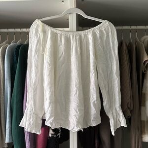 White Off the Shoulder Blouse